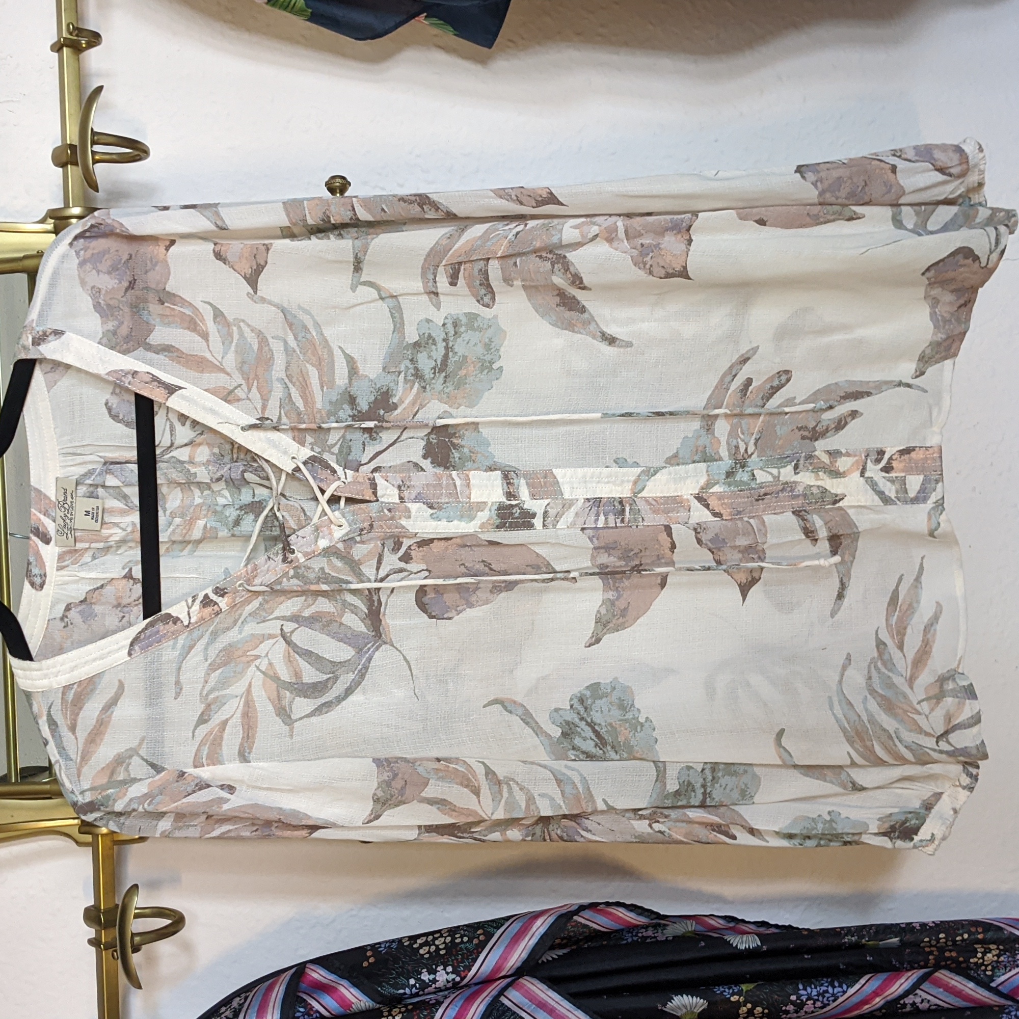 Lucky Brand Tie Front Top